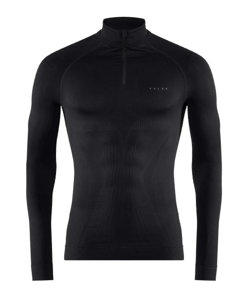 Falke MW Zip Shirt Tight Heren Zwart