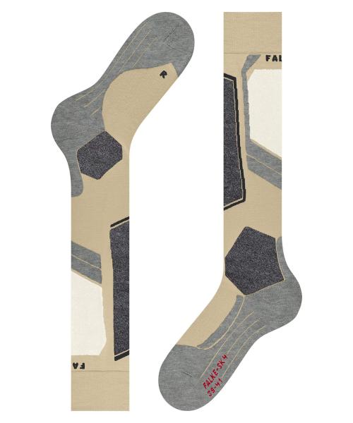 Falke SK4 advanced Skisokken Dames Straw