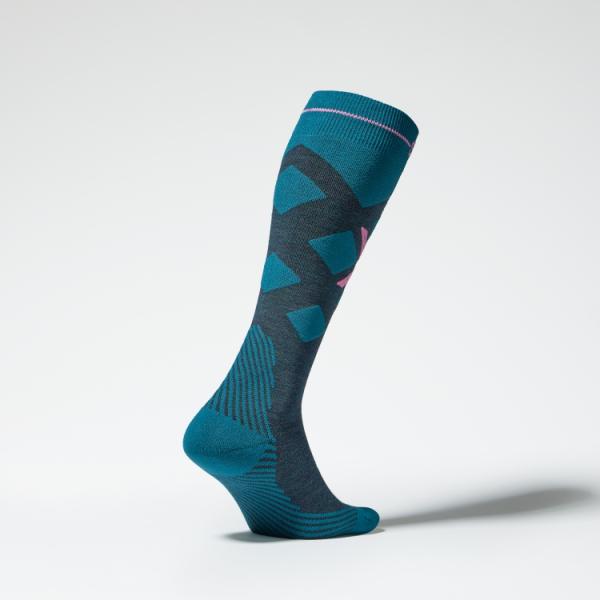 STOX Skiing Merino Skisokken Dames Blauw/Roze
