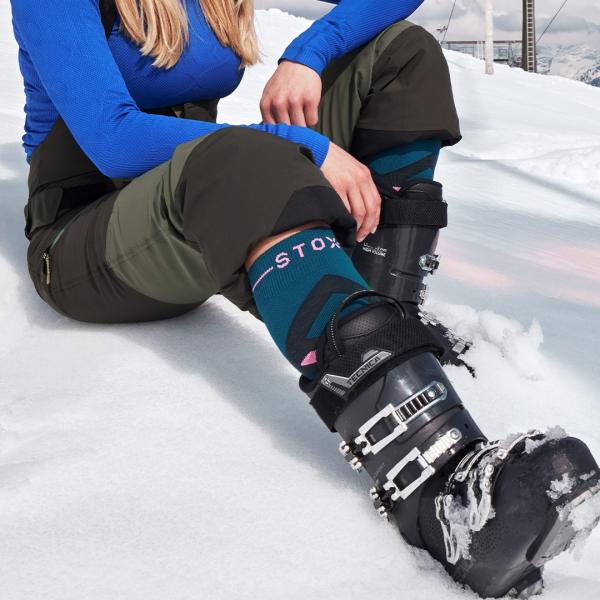 Stox Merino Skisocken Damen Blau Rosa